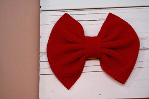 Red Solid Capri Bow