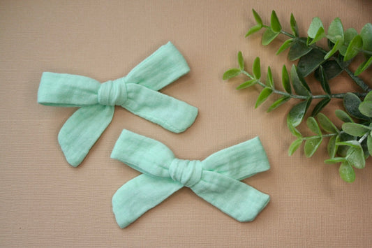 Mint Muslin Gauze Posie Piggy Set