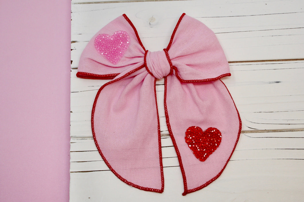 Jeweled Heart XL Remi Bow