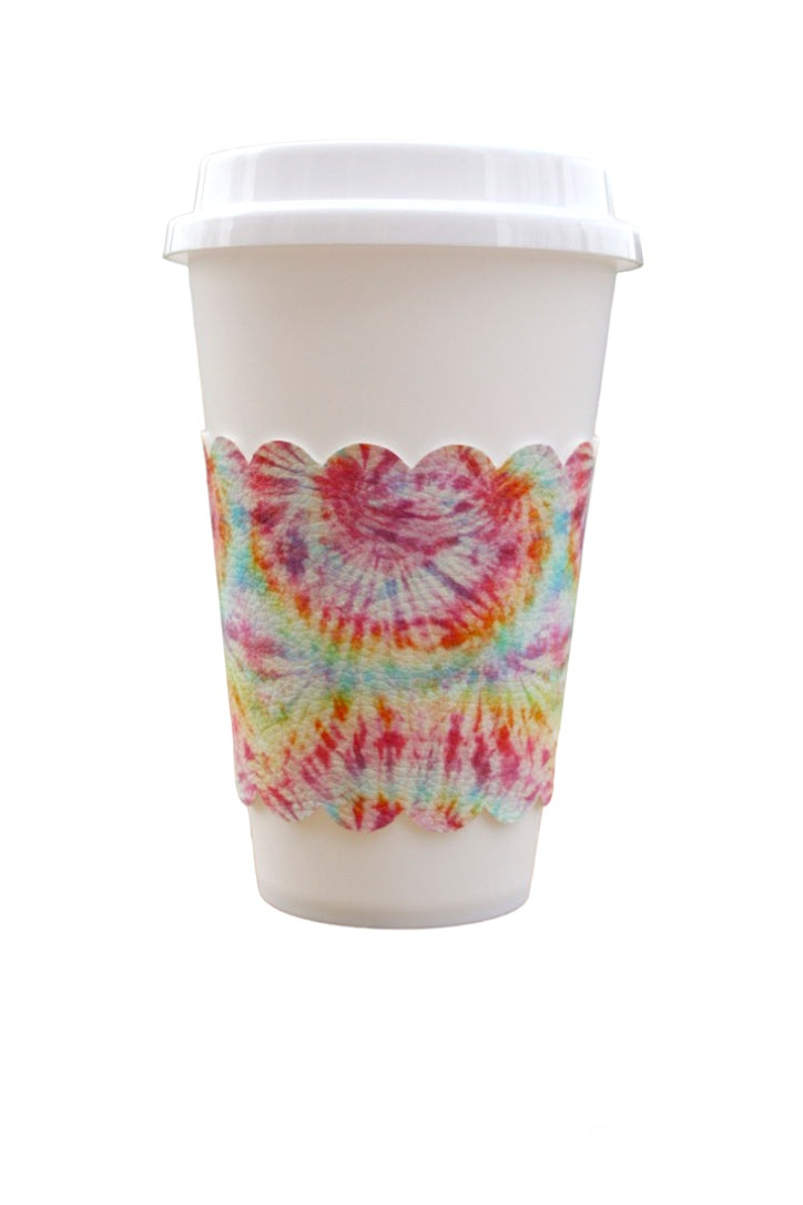 Tie Dye Scalloped Cup Sleeve