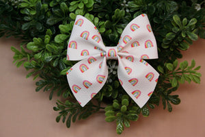 Simple Watercolor Rainbows Medium Giana Bow