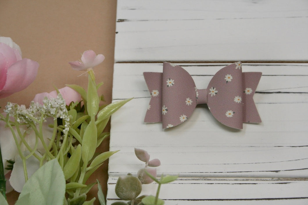 Muted Daisies Baby Ellie Bow