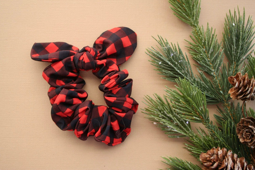 Bright Buffalo Plaid Scrunchie