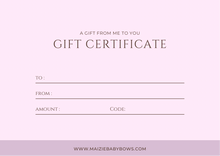 Load image into Gallery viewer, Maizie Baby Bows Gift Card
