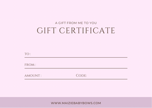 Maizie Baby Bows Gift Card