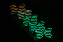 Load image into Gallery viewer, Glow in the Dark Halloween Stripes Emmy Bows
