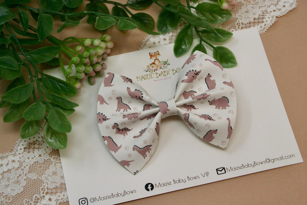 Neutral Dinos Baby Kate Bow