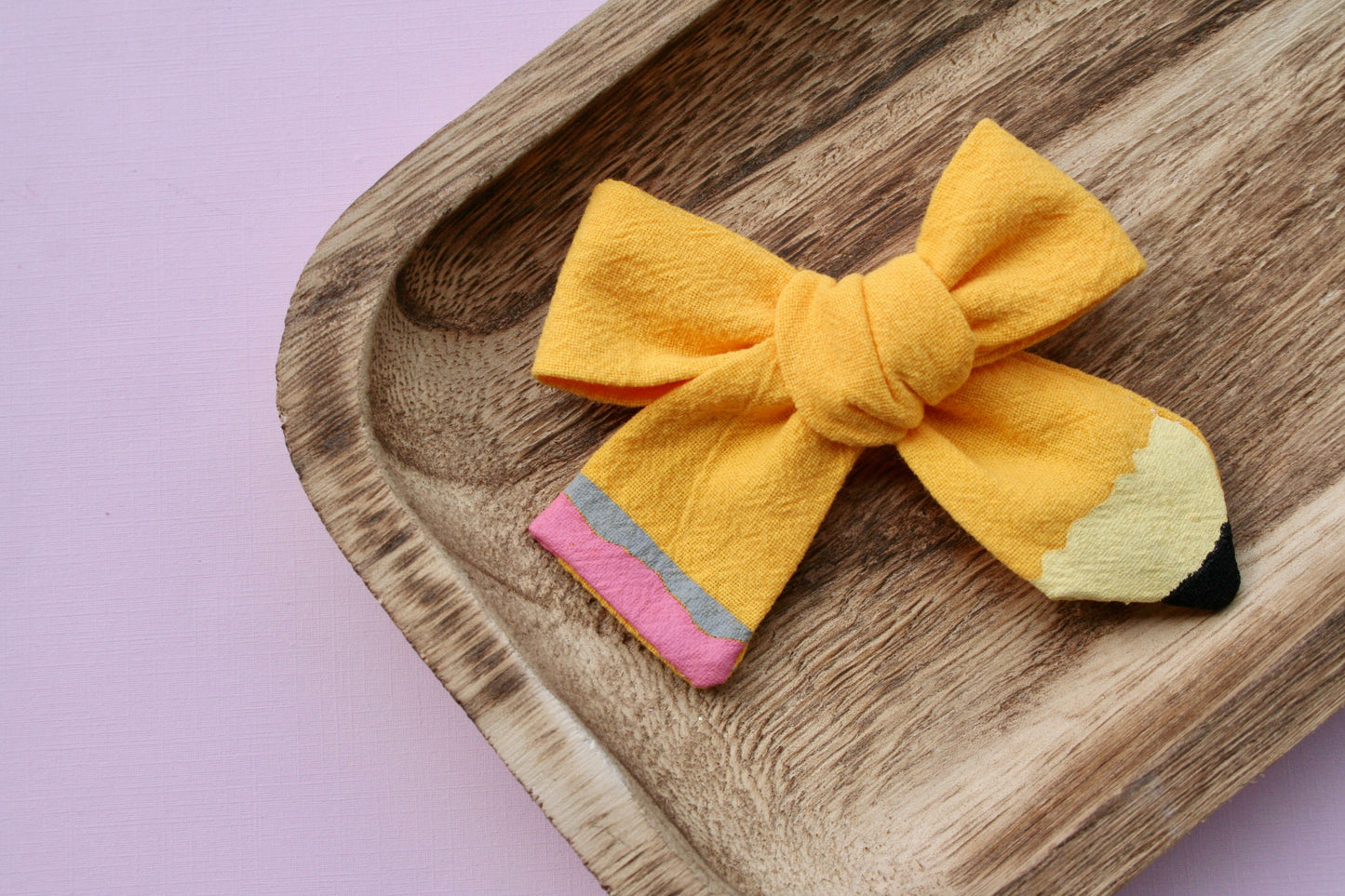 Yellow Pencil Large Everly Bow