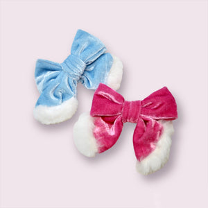 Winter Plush Large Everly Bow (Alligator Clip Only)