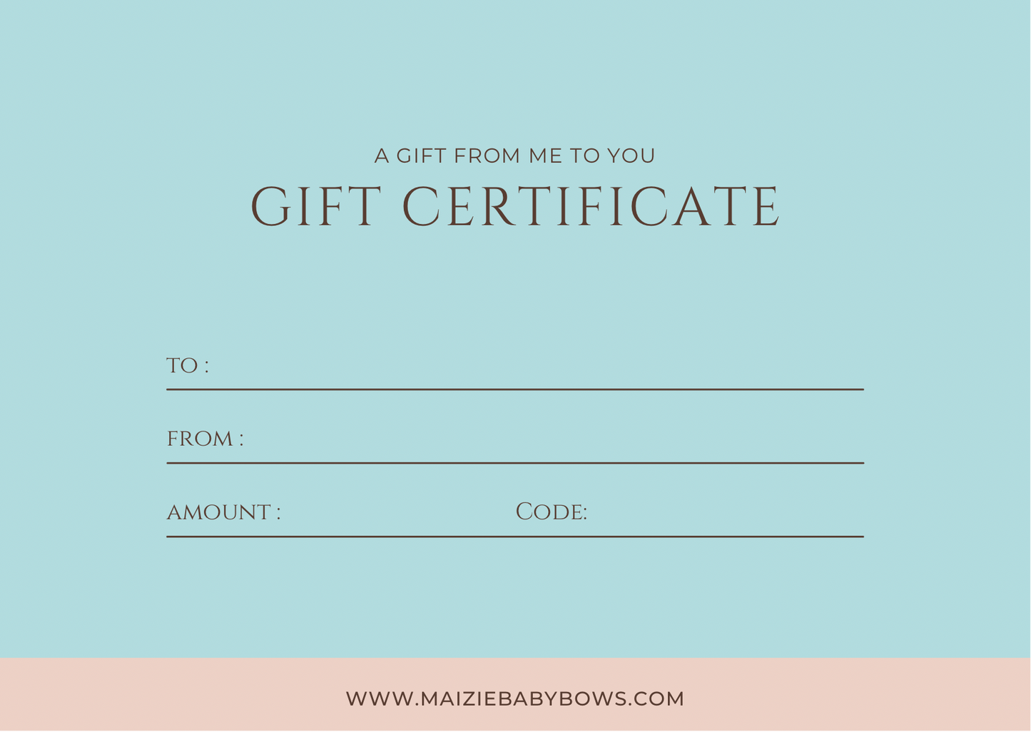 Maizie Baby Bows Gift Card