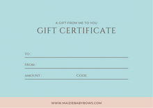 Load image into Gallery viewer, Maizie Baby Bows Gift Card
