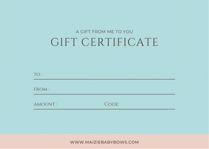 Maizie Baby Bows Gift Card