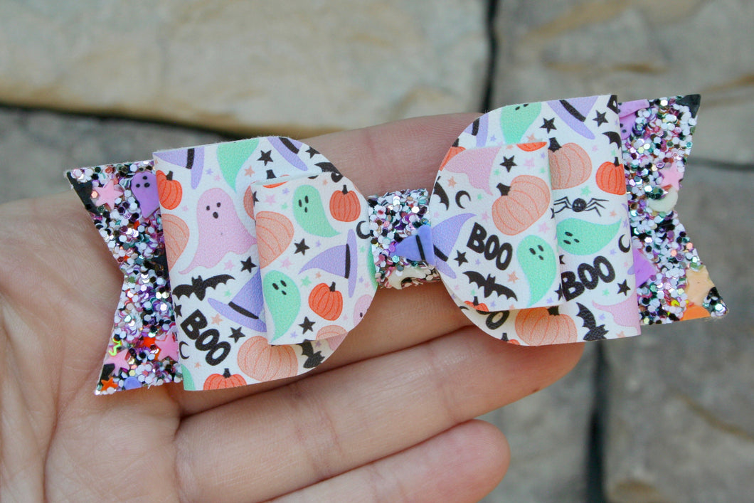 Pastel Halloween Large Sophia Bow