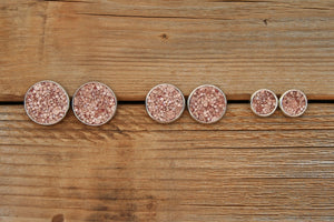 Rose Gold Glittered Glitter Studs