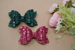 Lucky Glittered Glitter Emmy Bows