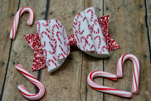 Candy Cane Large Ellie Bow