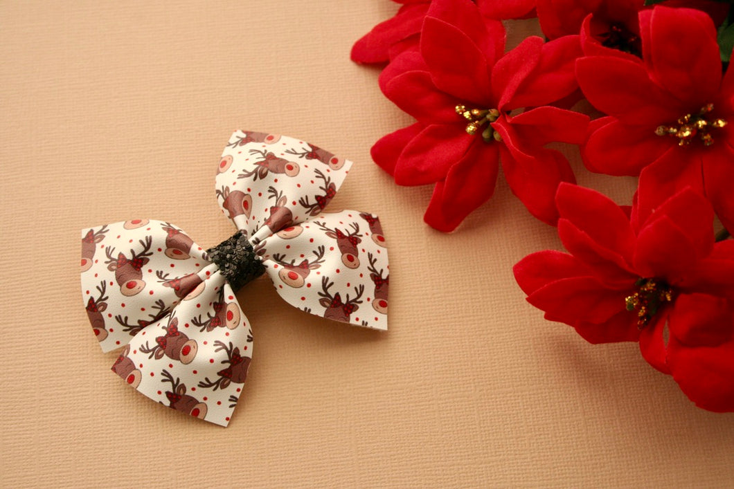 Girly Reindeer Wren Bow