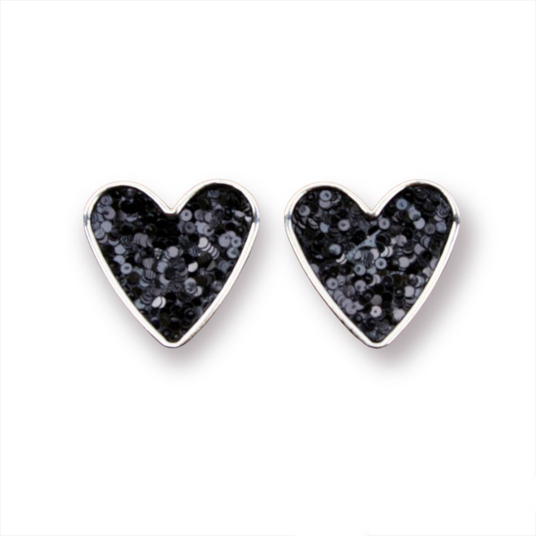 Black Heart Luxe Studs