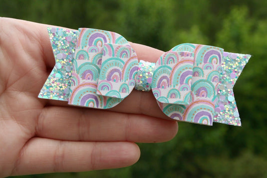 Mermaid Rainbows Large Sophia Bow