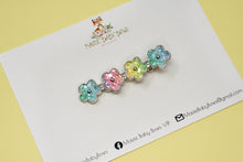 Load image into Gallery viewer, Pastel Rainbow Ombré Flower Luxe Clip
