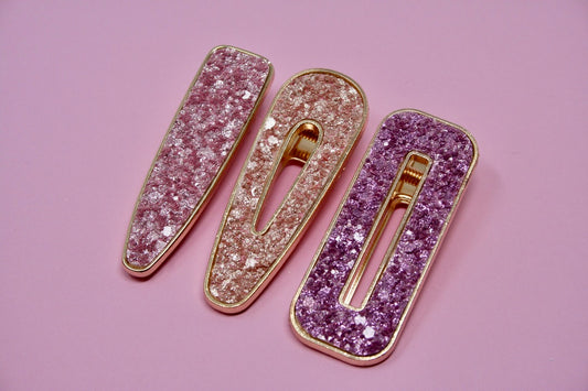 Glitzy Glittered Glitter Luxe Clip Set