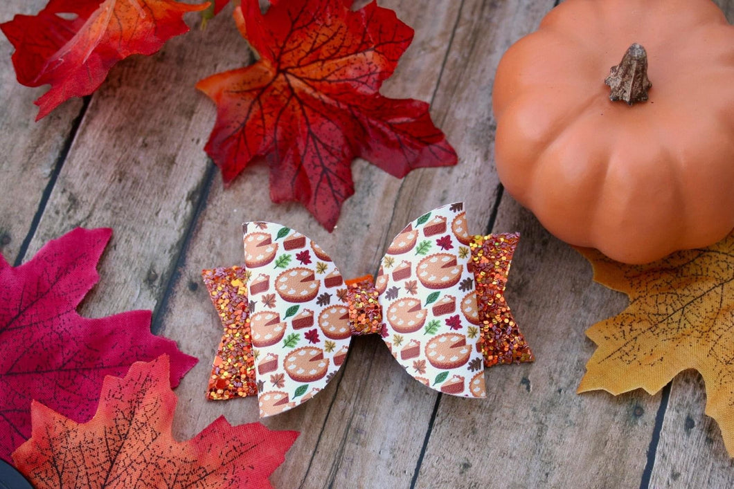 *SLIGHTLY FLAWED* Sweeter Than Pumpkin Pie Medium Ellie Bow