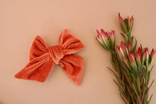 Load image into Gallery viewer, Boho Corduroy Velvets Large Everly Bow
