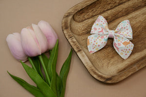 Easter Garden Shimmer Suede Baby Giana Bow