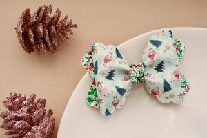 Retro Reindeer Bailey Bow