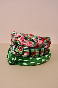 Christmas Velvet Top Knot Headbands