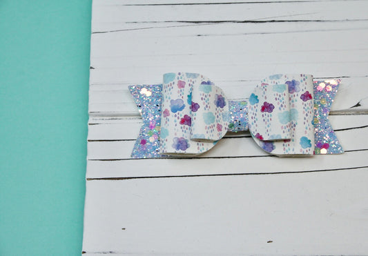 Watercolor Rain Clouds Large Sophia Bow