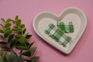 Luck of the Irish Plaid Scalloped Snap Clip