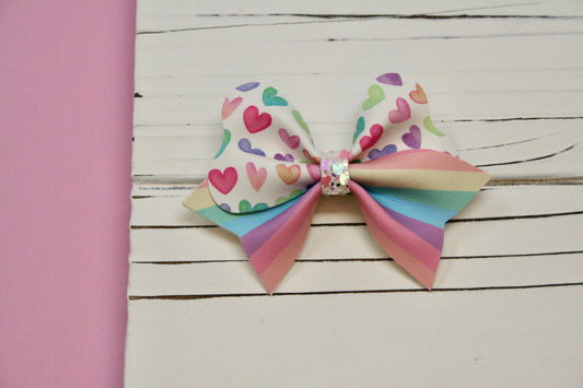 Watercolor Valentine Cora Bow