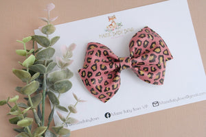 Terracotta Rouge Leopard Jayme Bow