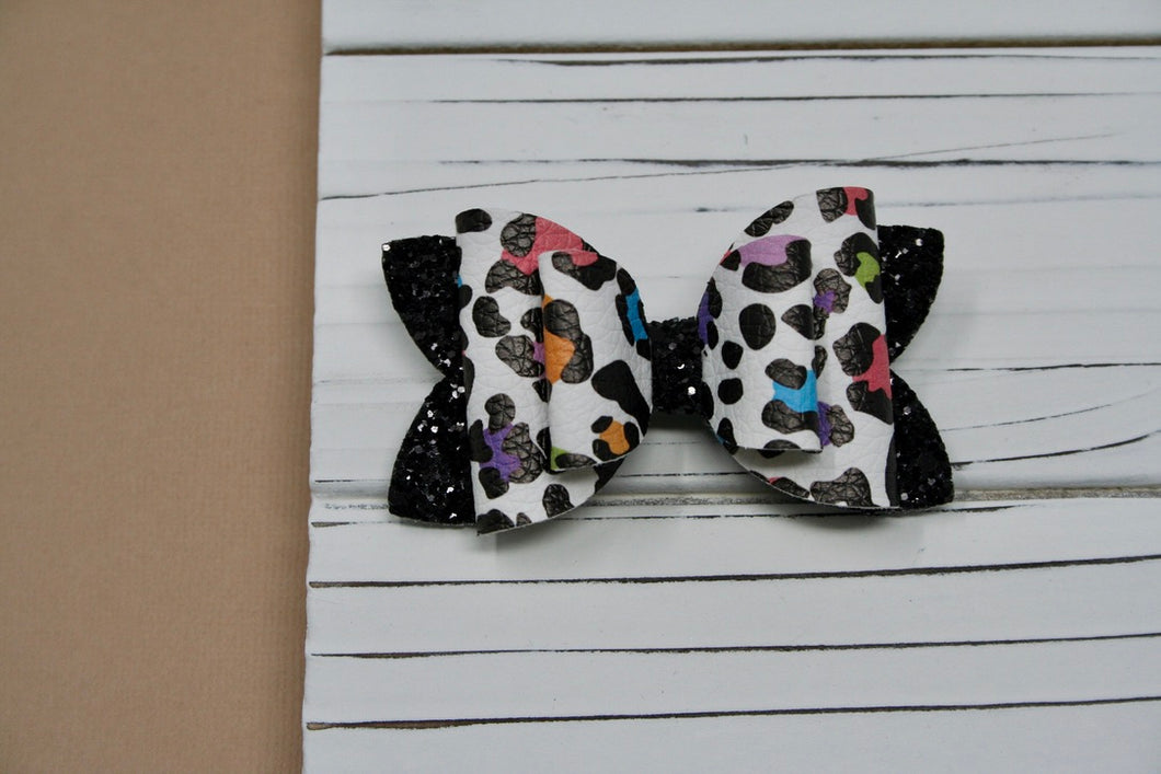 Colorful Leopard Emmy Bow