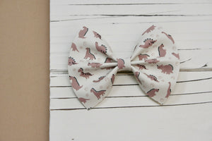 Neutral Dinos Baby Kate Bow