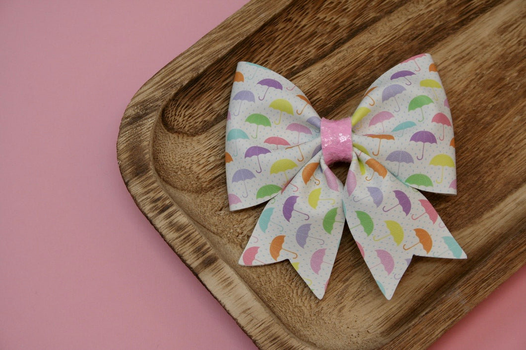 Pastel Umbrellas Maizie Bow