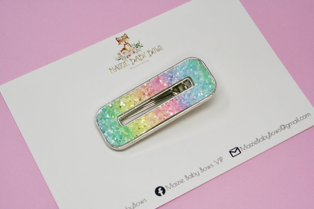 Pastel Rainbow Ombré Luxe Clip