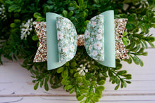 Load image into Gallery viewer, Elegant Sage Floral Large Ellie Bow
