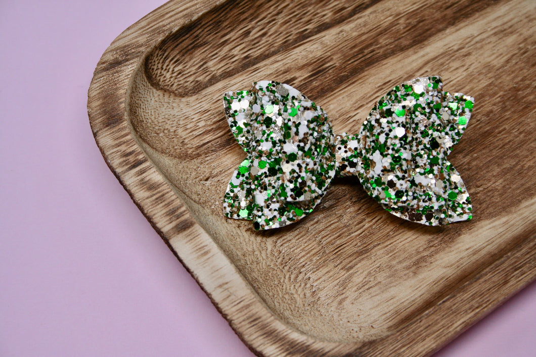 Luck Struck Chunky Glitter Emmy Bow