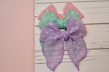 Load image into Gallery viewer, Pastel Chiffon Dot Medium Remi Bows
