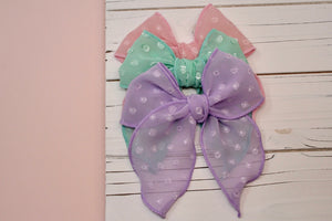 Pastel Chiffon Dot Medium Remi Bows