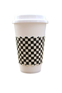 Checkerboard Scalloped Cup Sleeve