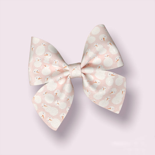 Do You Wanna Build A Snowman? Shimmer Suede Medium Giana Bow