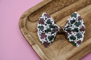 Leopard Shamrocks Baby Kate Bow