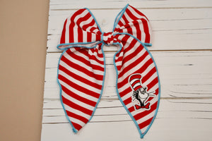 Whimsical Cat Stripes XL Remi Bow