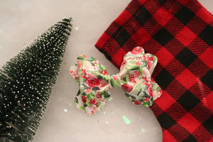 Christmas Lush Floral Bailey Bow